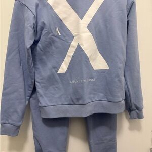 Armani Exchange Light Blue Set with White Logo
